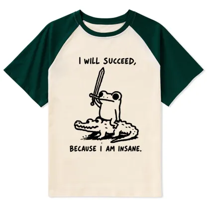 Tokyo-Tiger Warrior Frog Funny Meme Raglan T-shirt