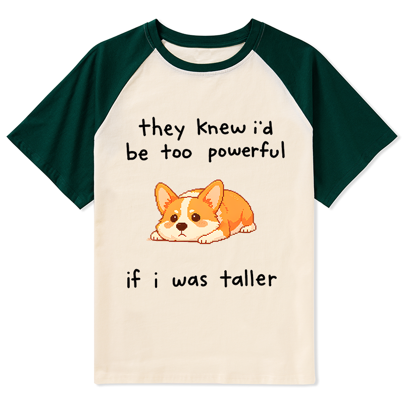Tokyo-Tiger Funny Short Dog Joke Raglan T-shirt