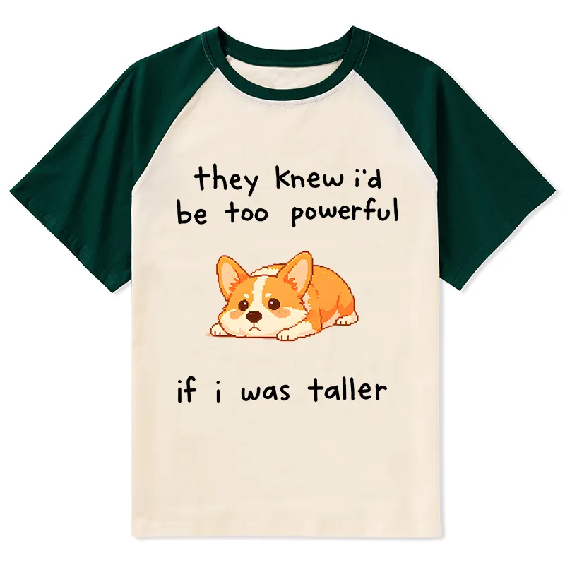 Tokyo-Tiger Funny Short Dog Joke Raglan T-shirt