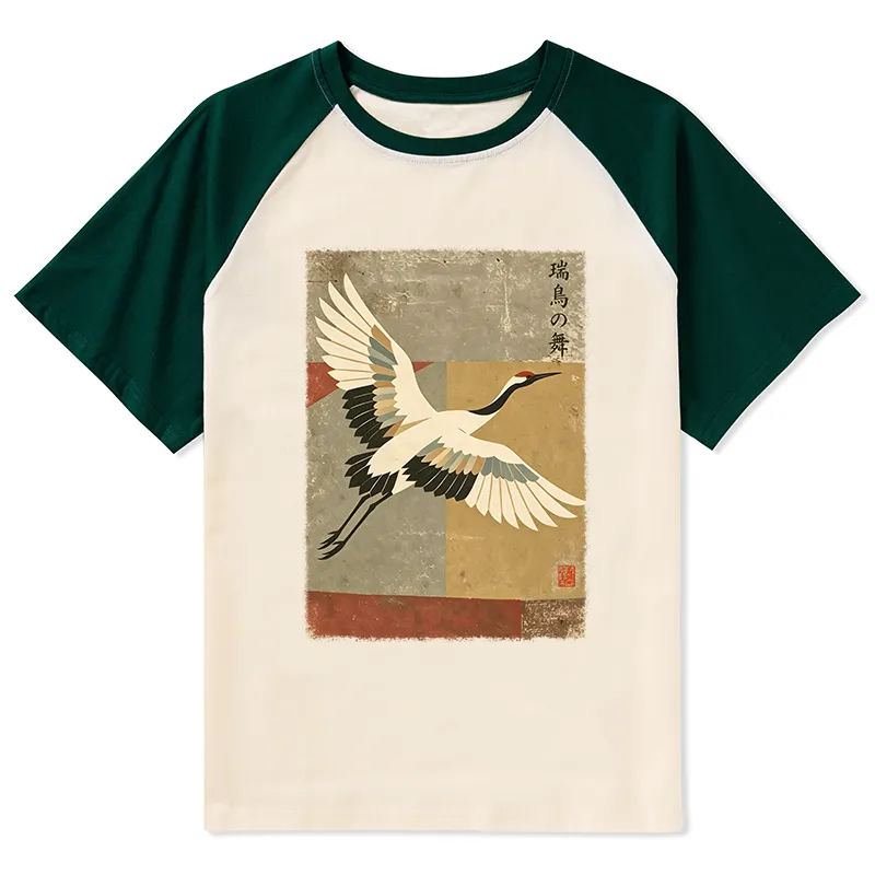 Tokyo-Tiger Crane Spirit Raglan T-shirt