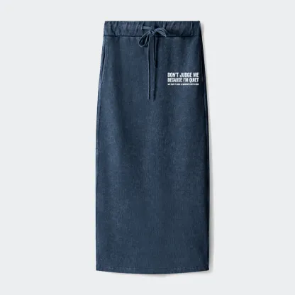 Tokyo-Tiger Sarcastic Funny Quote Washed Terry Skirt