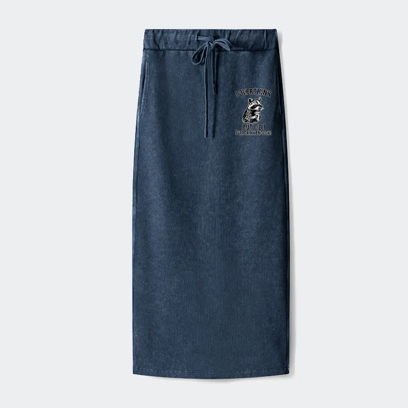 Tokyo-Tiger Constant Overthinking Washed Terry Skirt