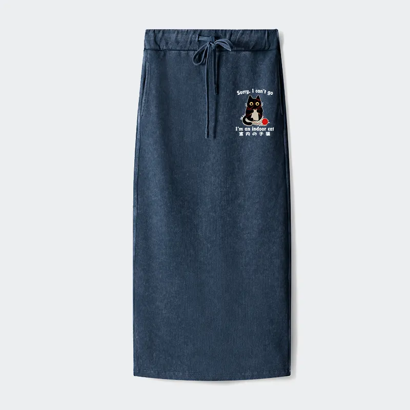 Tokyo-Tiger Indoor Cat Meme Washed Terry Skirt