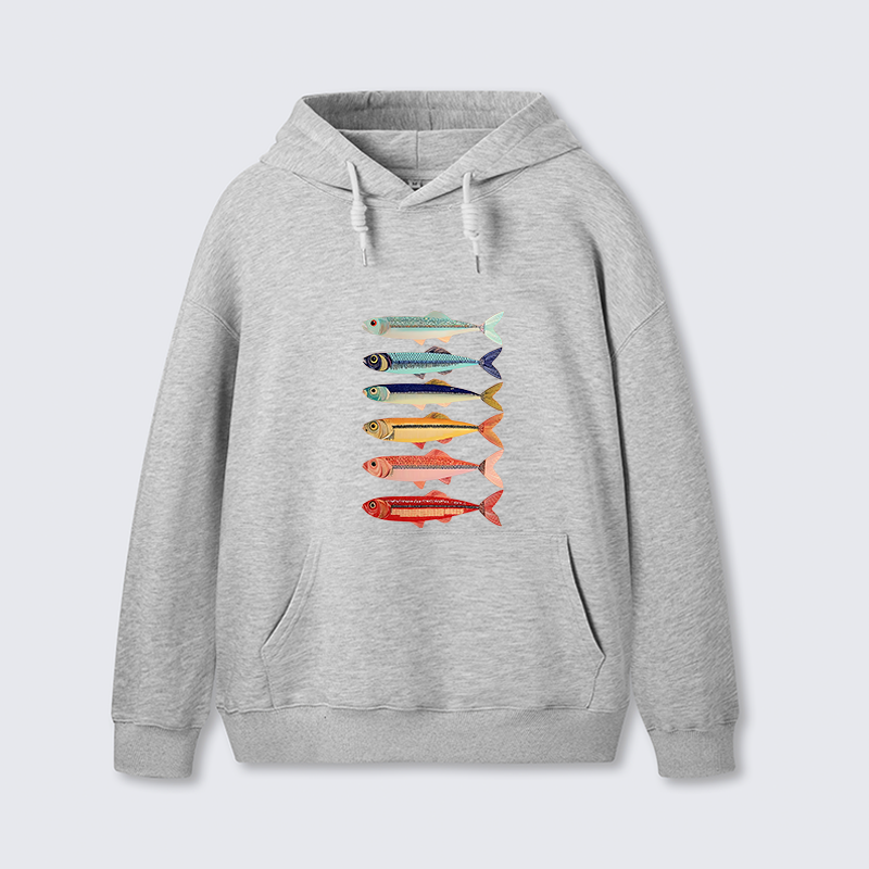 Tokyo-Tiger Colorful Fish Stack Classic Hoodie