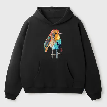 Tokyo-Tiger Sparkly Wild Bird Adult Fleece Hoodie