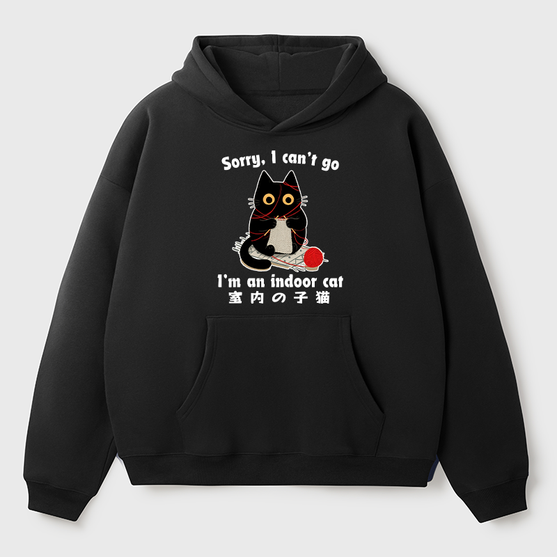 Tokyo-Tiger Indoor Cat Meme Adult Fleece Hoodie