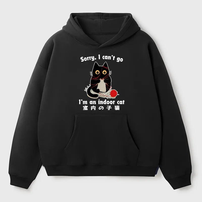 Tokyo-Tiger Indoor Cat Meme Adult Fleece Hoodie