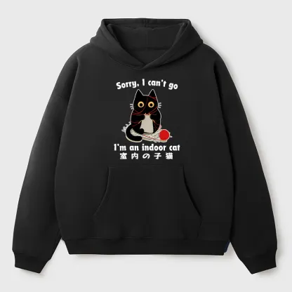 Tokyo-Tiger Indoor Cat Meme Adult Fleece Hoodie