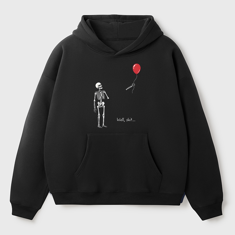 Tokyo-Tiger Skeleton Balloon Meme Adult Fleece Hoodie