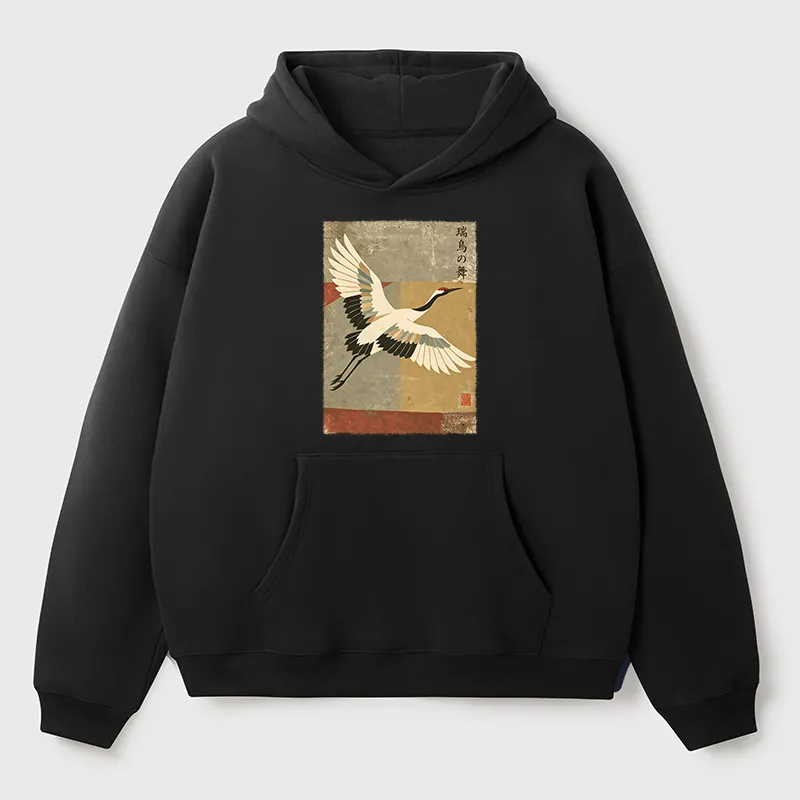 Tokyo-Tiger Crane Spirit Adult Fleece Hoodie