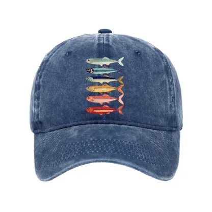 Tokyo-Tiger Colorful Fish Stack Washed Cap