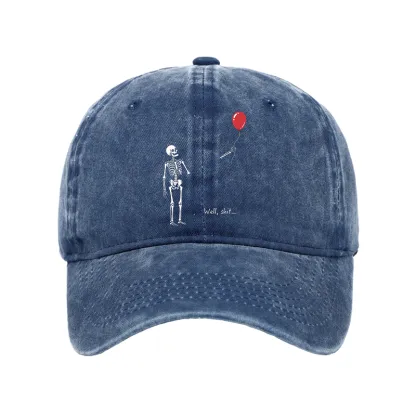 Tokyo-Tiger Skeleton Balloon Meme Washed Cap
