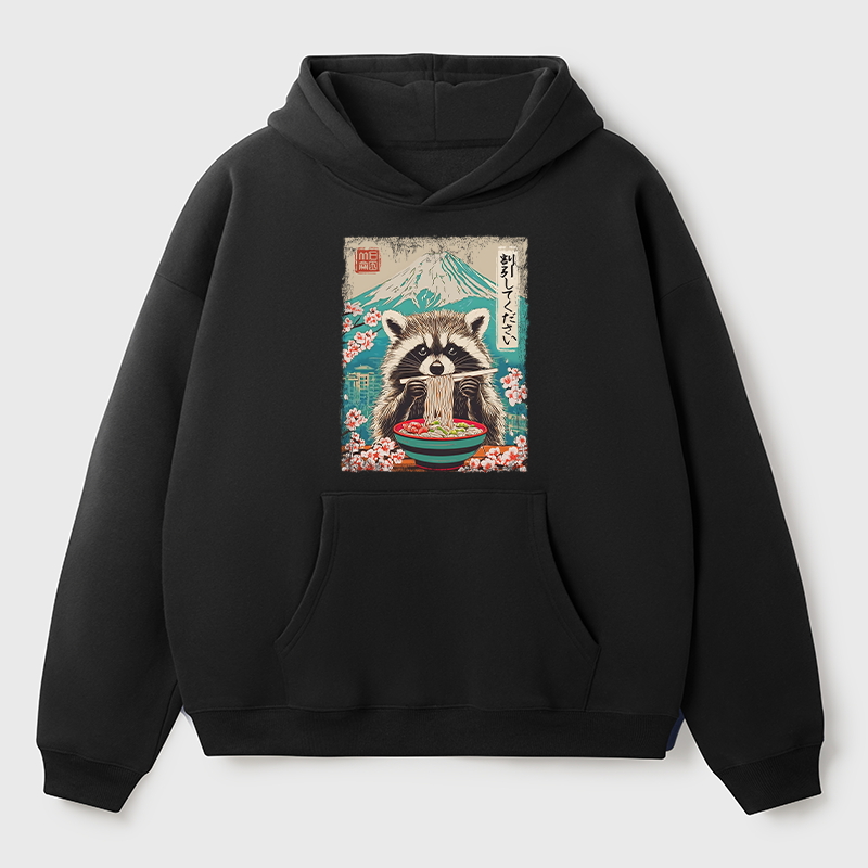 Tokyo-Tiger Please Give Raccoon A Discount Adult Fleece Hoodie