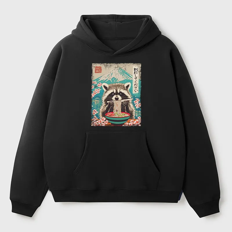 Tokyo-Tiger Please Give Raccoon A Discount Adult Fleece Hoodie Sale