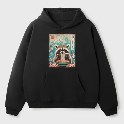 Tokyo-Tiger Please Give Raccoon A Discount Adult Fleece Hoodie