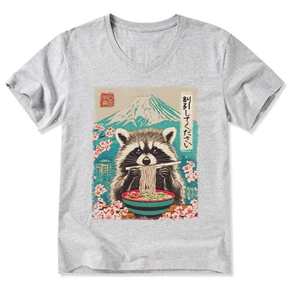 Tokyo-Tiger Please Give Raccoon A Discount V-Neck Classic T-Shirt