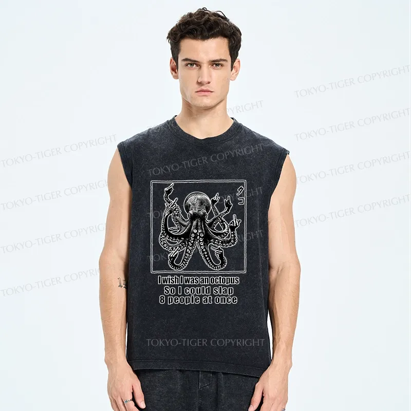 Tokyo-Tiger I Wish I Was An Octopus Japan Washed Tank
