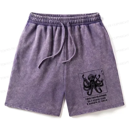 Tokyo-Tiger I Wish I Was An Octopus Japan Washed Shorts