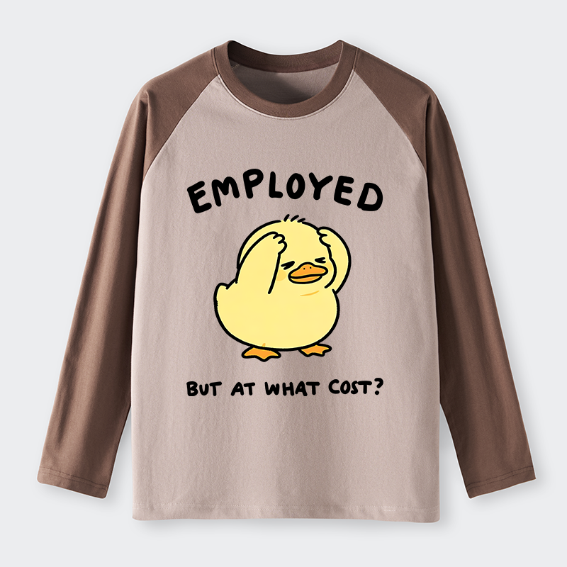 Tokyo-Tiger Funny Work Duck Raglan Long Sleeve T-shirt