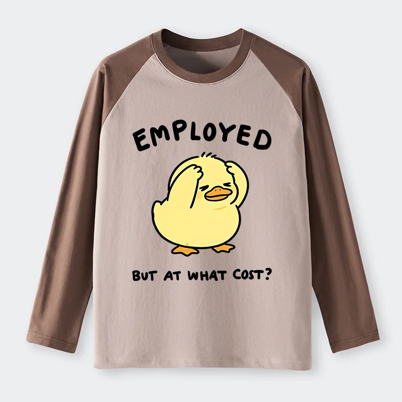 Tokyo-Tiger Funny Work Duck Raglan Long Sleeve T-shirt