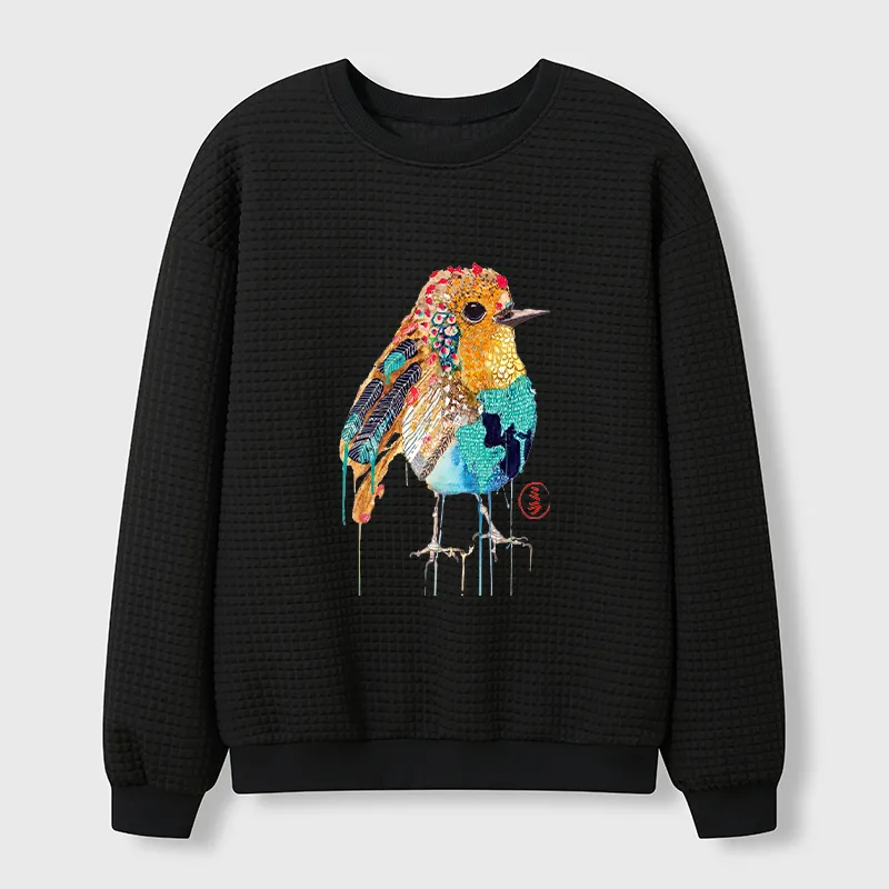 Tokyo-Tiger Sparkly Wild Bird Waffle Sweatshirt Sale