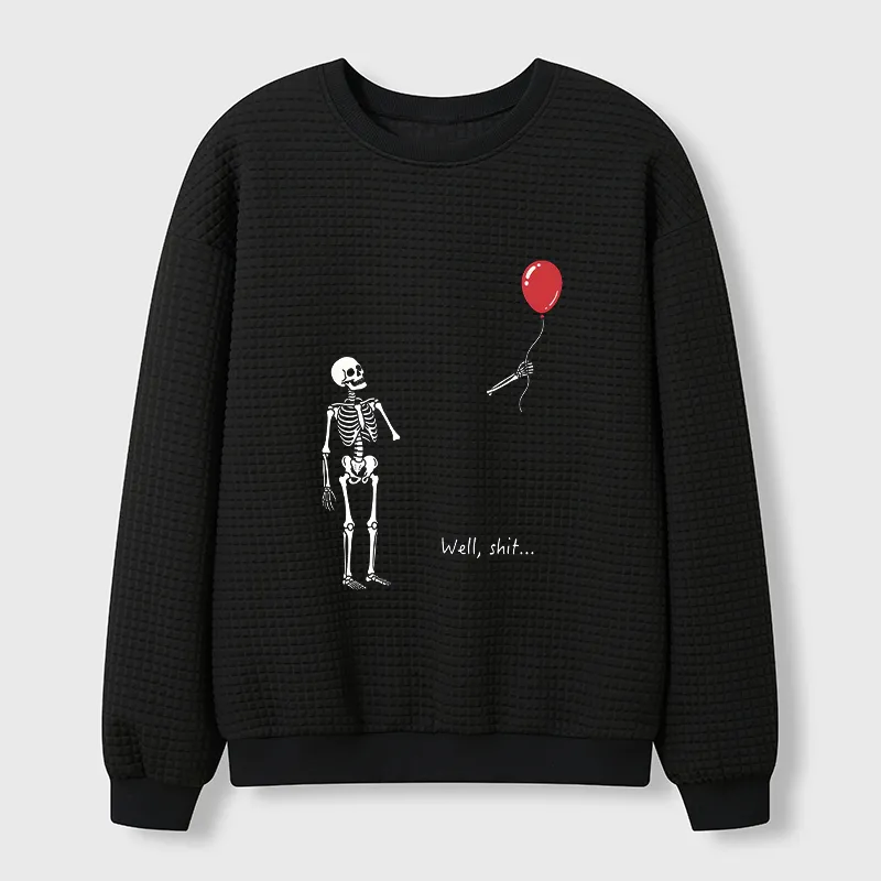 Tokyo-Tiger Skeleton Balloon Meme Waffle Sweatshirt Sale