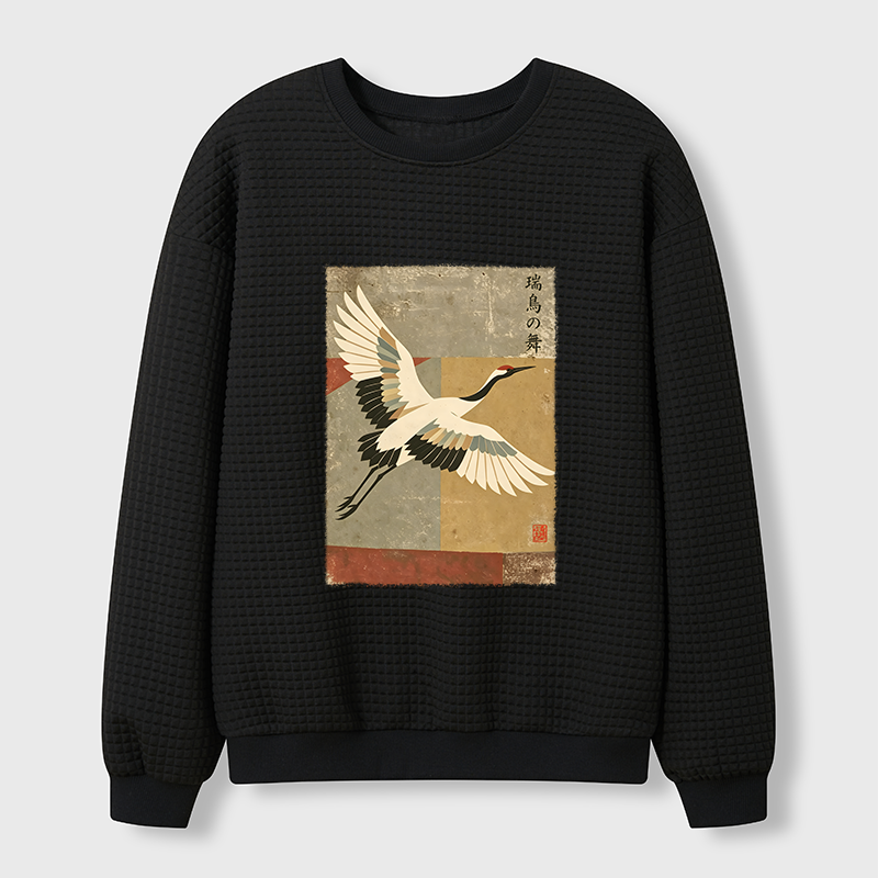 Tokyo-Tiger Crane Spirit Waffle Sweatshirt