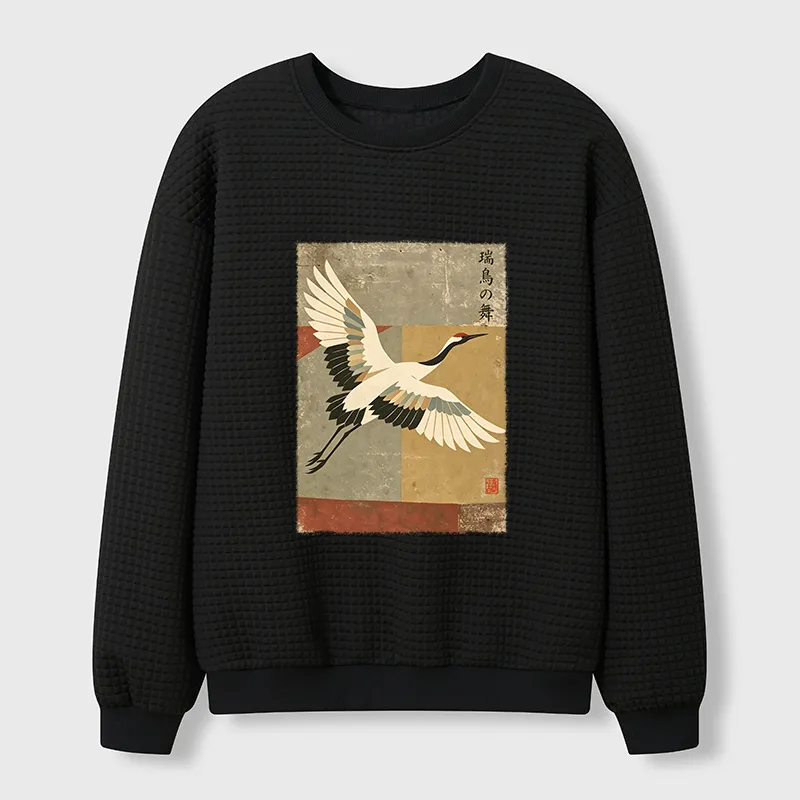 Tokyo-Tiger Crane Spirit Waffle Sweatshirt Sale