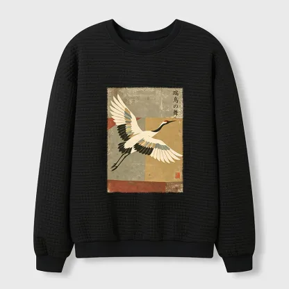 Tokyo-Tiger Crane Spirit Waffle Sweatshirt
