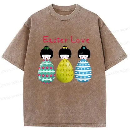 Tokyo-Tiger Easter Egg Washed T-Shirt