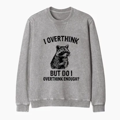 Tokyo-Tiger Constant Overthinking Washed Terry Sweatshirt