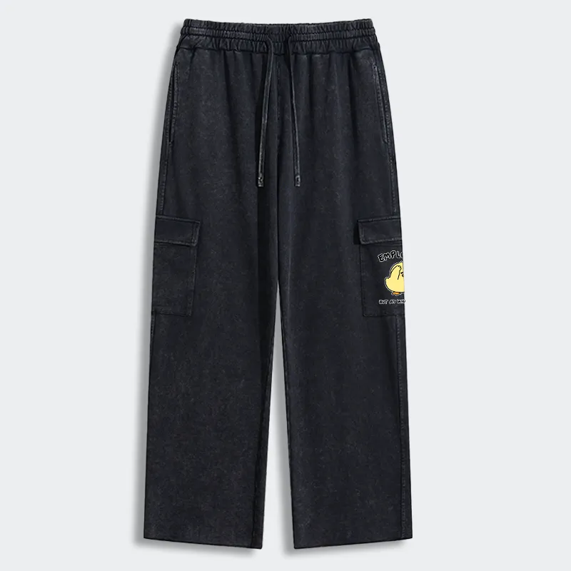 Tokyo-Tiger Funny Work Duck Washed Utility Sweatpants