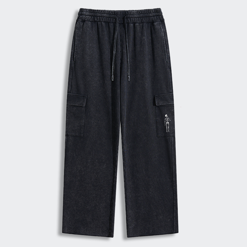 Tokyo-Tiger Skeleton Balloon Meme Washed Utility Sweatpants