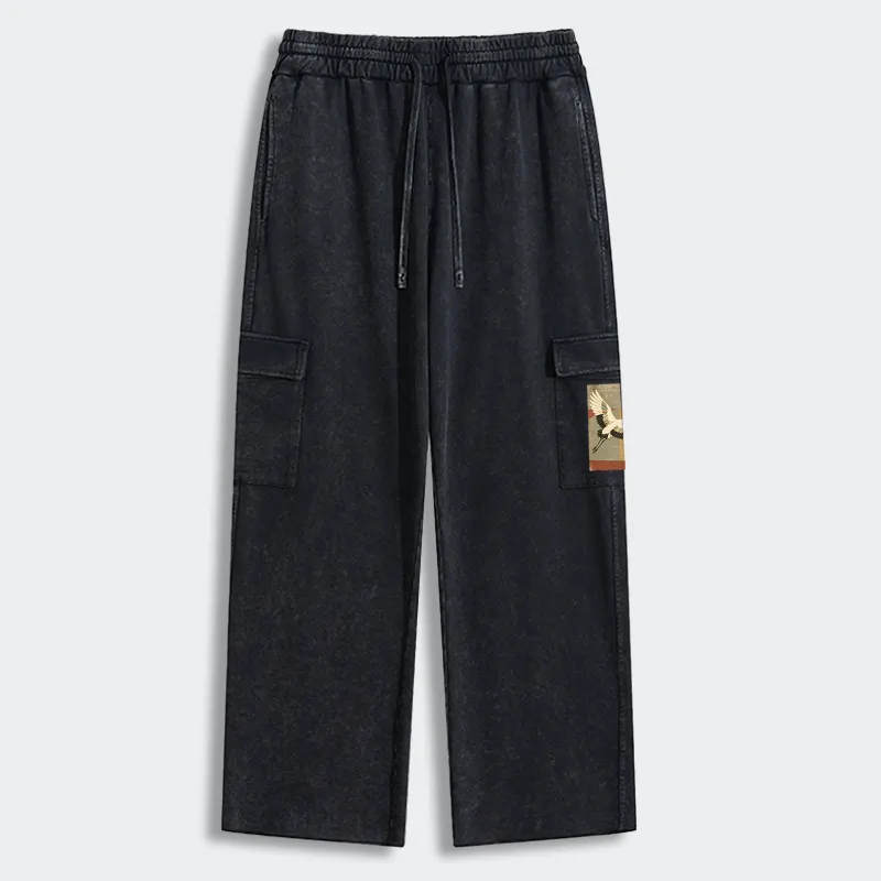 Tokyo-Tiger Crane Spirit Washed Utility Sweatpants Sale