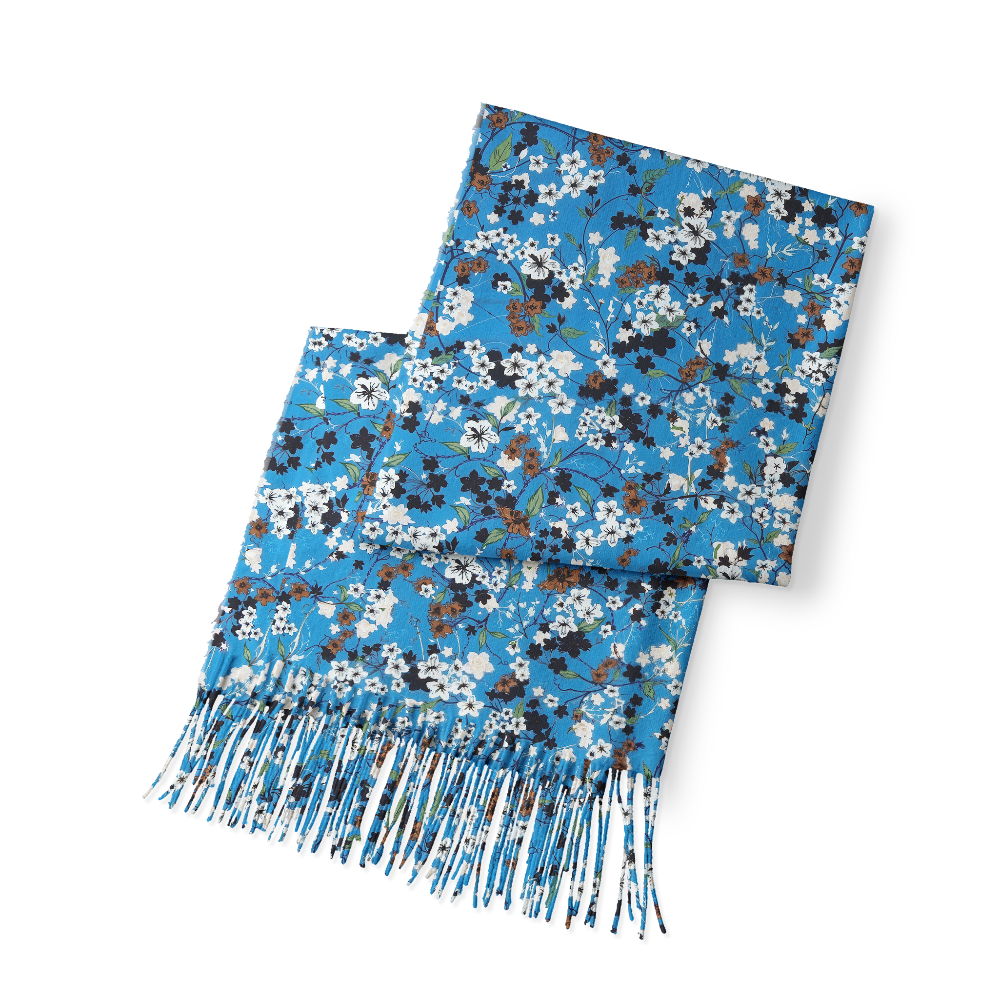 Tokyo-Tiger Delicate Blossom Fringed Scarf