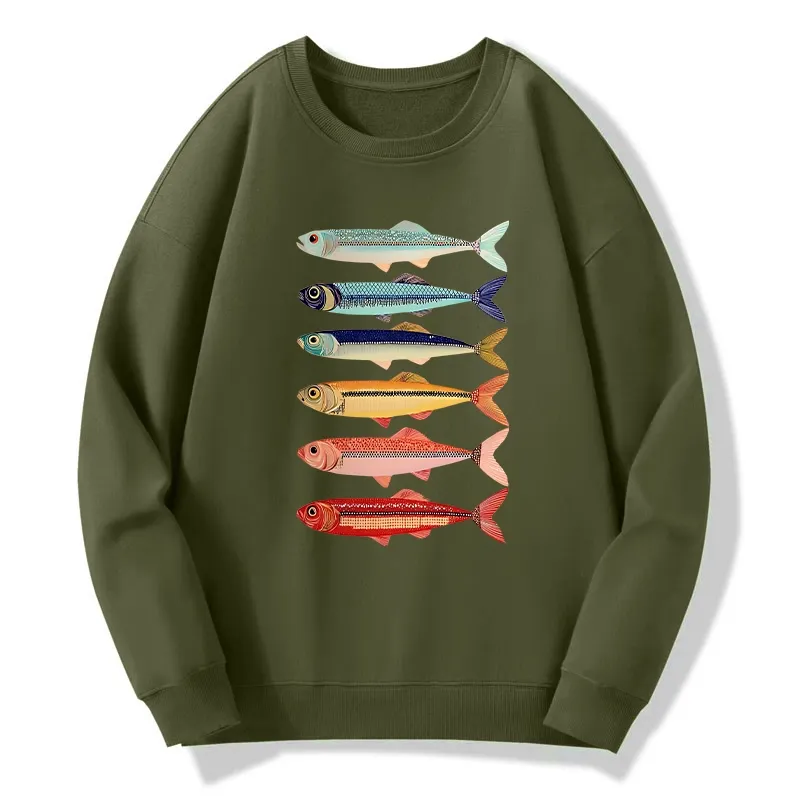 Tokyo-Tiger Colorful Fish Stack Classic Sweatshirt Sale