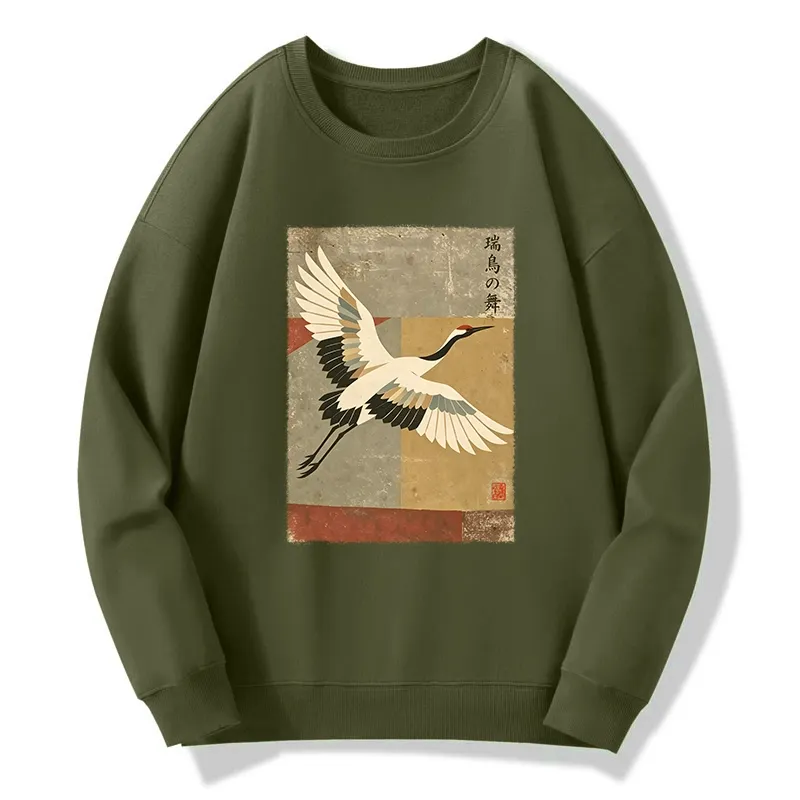 Tokyo-Tiger Crane Spirit Classic Sweatshirt