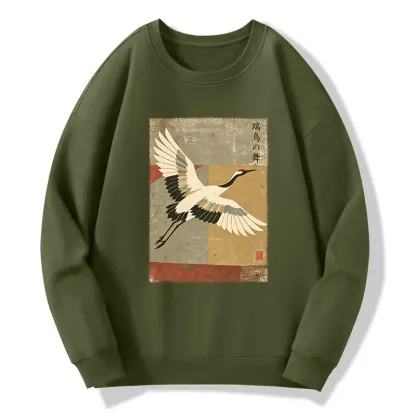 Tokyo-Tiger Crane Spirit Classic Sweatshirt