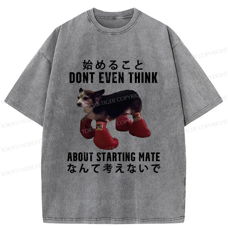 Tokyo-Tiger Funny Violent Boxer Washed T-Shirt