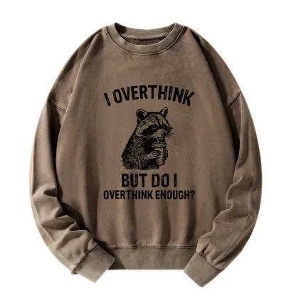 Tokyo-Tiger Constant Overthinking Washed Sweatshirt