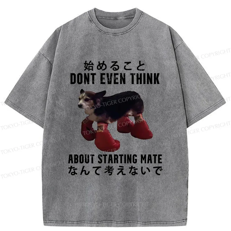 Tokyo-Tiger Funny Violent Boxer Washed T-Shirt