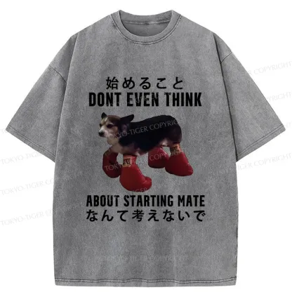 Tokyo-Tiger Funny Violent Boxer Washed T-Shirt