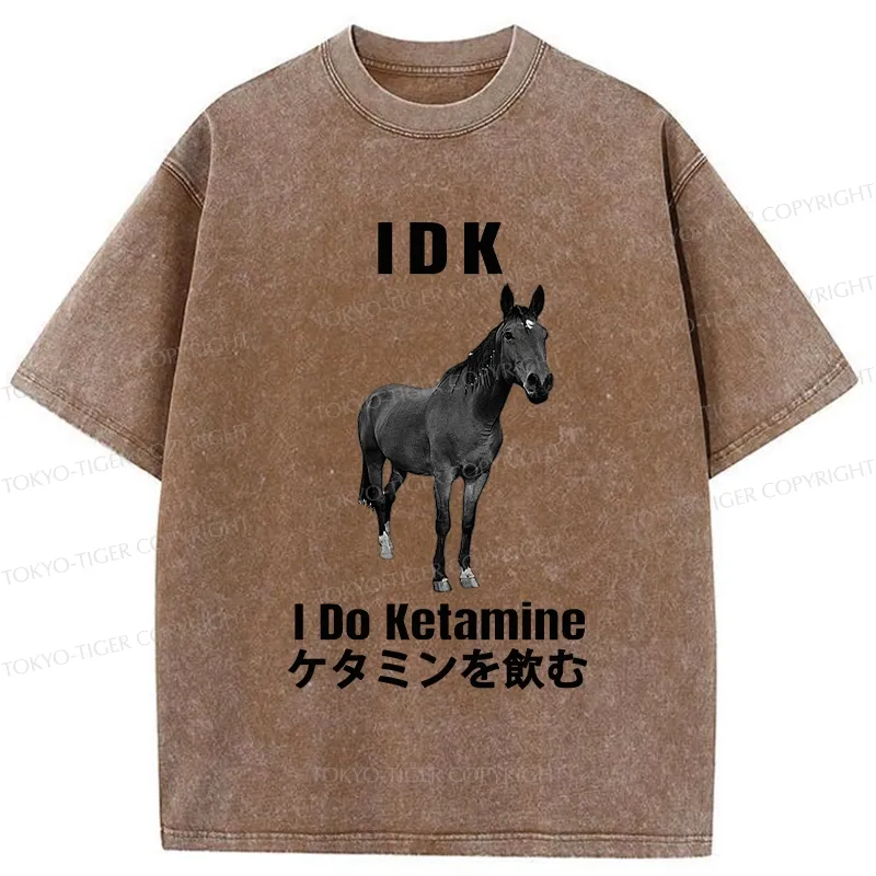 Tokyo-Tiger IDK I Do Ketamine Washed T-Shirt