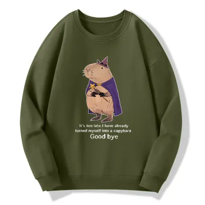 Tokyo-Tiger Funny Wizard Capybara Classic Sweatshirt