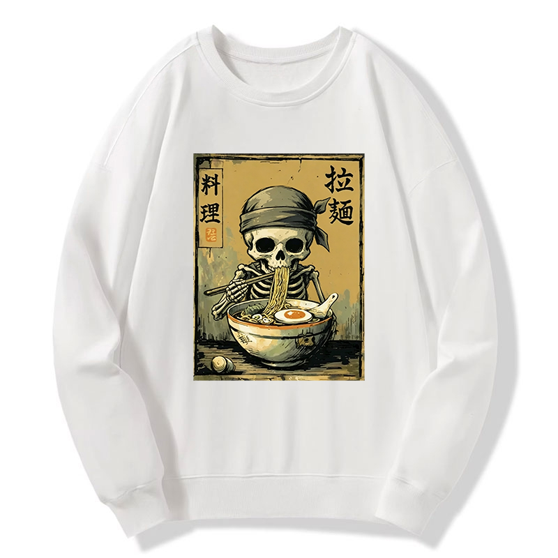 Tokyo-Tiger Funny Skeleton Ramen Classic Sweatshirt