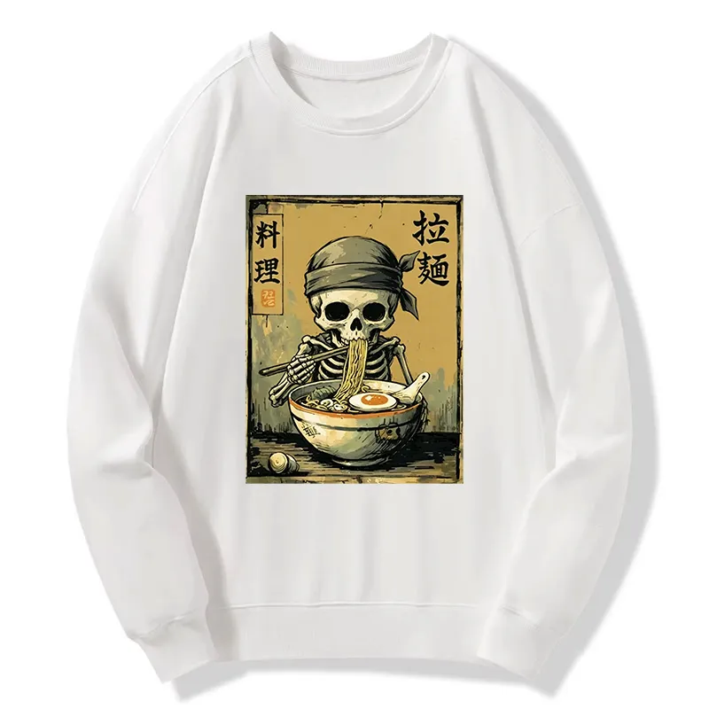 Tokyo-Tiger Funny Skeleton Ramen Classic Sweatshirt