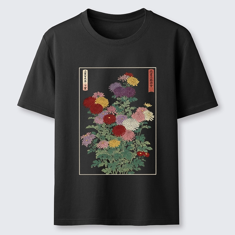 Tokyo-Tiger Traditional Bloom Print Classic T-Shirt