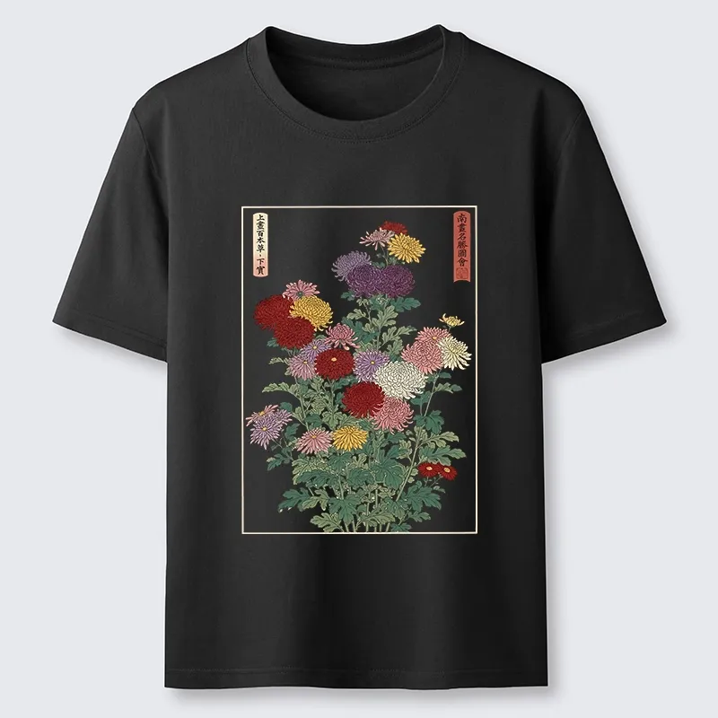 Tokyo-Tiger Traditional Bloom Print Classic T-Shirt