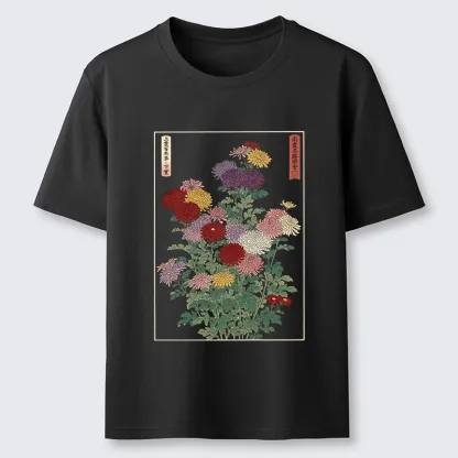 Tokyo-Tiger Traditional Bloom Print Classic T-Shirt