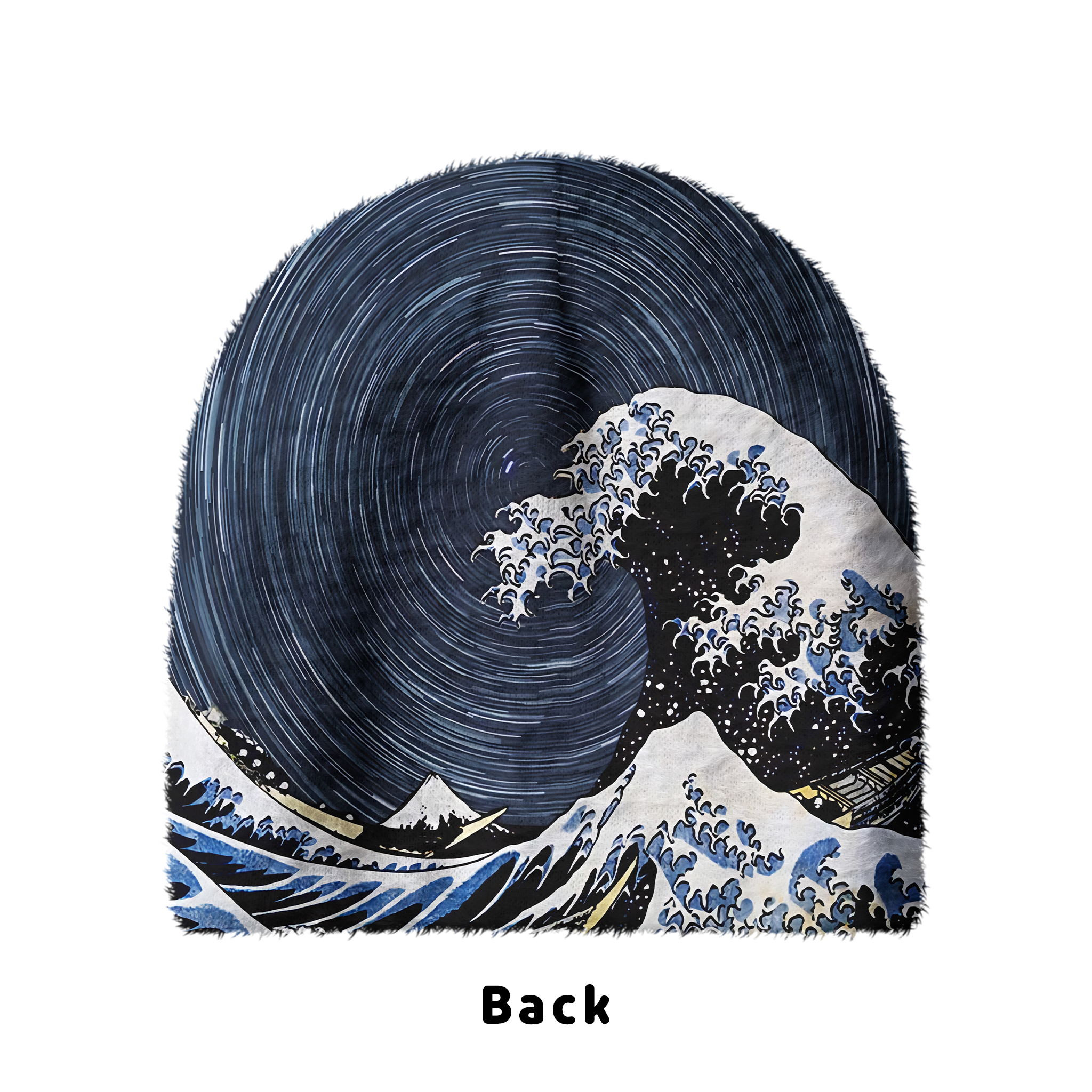 Tokyo-Tiger Great Wave Fuzzy Beanie